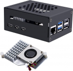 GeeekPi Raspberry Pi 5 korpus koos ametliku aktiivse jahutiga, PCIe M.2 NVMe SSD Shield Top X1001 / X1000 / N04 / N05 toetus PCIe M.2 SSD Shield Top X1001 / X1000 / N04 / N05