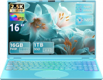 16-tolline FHD s&uuml;learvuti roheline, 1 TB SSD, 16 GB DDR4 RAM, neljatuumaline N95 protsessor kuni 3,4 GHz (Beat N5095 N4120), n&auml;o lukustuse avamine, v&auml;rviline klaviatuur, HDMI, USB 3.0, Type-C, WLAN, 5000 mAh S&uuml;learvuti