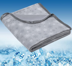 CHOSHOME jahutusvaibad, kahepoolne k&uuml;lmaefektiga magamistekk, kahepoolne, isejahutav, kerge suvine tekk Jaapani Q-Max 0.42 jahutavate kiududega, kahepoolne pehme tekk inimestele, hall, 200 x 220 cm, 200 x 220 cm