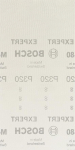 Bosch Professional Expert M480 lihvimisv&otilde;rk (lehtpuidule, v&auml;rvitud puidule, 115 x 230 mm, tera: 320, Orbitaalh&ouml;&ouml;veli tarvikud), 50 tk.