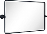 TEHOME 20 x 33,5-tolline horisontaalne vannitoa peegel musta metallraamiga &uuml;mardatud p&ouml;&ouml;rlev ristk&uuml;likukujuline kallutatav kalduva edevusega peegel seinale