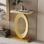 JSWHYBD Sissep&auml;&auml;sulaua kaasaegne minimalistlik kuldne konsoollaud &uuml;mmarguse raamiga multifunktsionaalne dekoratsioonilaud elutoa koridorile W 60*30*75CM