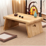Zusammenklappbarer Holztisch im japanischen Stil, tragbarer niedriger Tisch zum Sitzen auf dem Boden, traditionelles und platzsparendes Design
