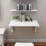 Fr&uuml;hst&uuml;cksbartisch, zusammenklappbar, Wandmontage, Laptop-Computertisch, zusammenklappbar, Werkbank, platzsparend, verschiedene Gr&ouml;&szlig;en (L x B x L): 50 x 30 cm, Wei&szlig;