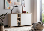 Schildmeyer Anouk 701768 Sideboard, hele tammepuust dekoor/kalkovvalge, 144,5 x 39 x 78,1 cm