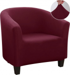 Jaotto tugitooli kaitse, Stretch tugitooli visked, diivanikate, elastne diivanikate, tugitooli kaitse, pestav, eemaldatav, klubitoolile, kohvikutoolile, lamamistoolile (Bordeaux, 1 tk)