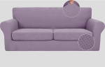Universelle Sofabez&uuml;ge, 3-osaline extra gro&szlig;es Stretch-Sofabezug-Set(Light-Purple)