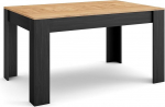 Skraut Home s&ouml;&ouml;gilaud, k&ouml;&ouml;gilaud, s&ouml;&ouml;gilaud, 140 x 90 x 76 cm, 6-le k&uuml;lalisele, majapidamislaud, kaasaegne stiil, tammepuust must