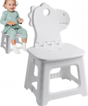 Step Stool - Bunny Dinosaur Chair, kaasaskantav kokkupandav iste, paksendatud selja tugiraam, muutuvad kingad mugavalt, kodum&ouml;&ouml;bel, roosa sinine vannitoa piknikuks reisimiseks kasutamine