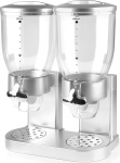 LACOR - 62597 - Dosaator teravilja, kuivade puuviljade, pasta ja maiustuste jaoks, topeltkonteiner 3,5 l, p&ouml;&ouml;rlev s&uuml;steem, BPA-vaba, 33 x 20 x 42 cm, Hall