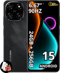 Blackview Color 6, 24 GB + 256 GB (laiendatav kuni 2 TB m&auml;lu), 6,67-tolline 90 Hz mobiiltelefon, 50 MP + 13 MP kaamera, 5000 mAh aku, dual SIM, GPS, 4G, kesk&ouml;&ouml; must