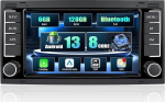 6+128G 8-tuumaline CAMECHO navigatsiooniradio 7-tolline autoraadio VW Touareg 2004-2011 Transporter Ts Multivan 2004-2009, Android 13 traadita Carplay Bluetooth raadio Androidiga auto WiFi GPS FM/RDS + Canbus puuteekraaniga