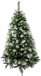 SOLAGUA NAVIDAD Kunstlik j&otilde;ulupuu Extra T&auml;idetud kombineeritud kahe lehega kuusepuu 150-240 cm metallist toega (lumi, 150 cm 418Tips)