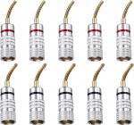 QUARKZMAN Flex Pin Banaanipistik 85 mm (5/16 tolli) Banaanipesa 2 mm kullatud Banaanipistik vedruga koormatud k&otilde;larikaablile K&otilde;rge l&auml;ikiv pakend 10-stk.
