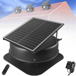 RSPPPJQ Solar-Dachventilator, Solar-Dachbodenventilator mit automatischer Temperaturregelung (26,0 &deg; (&plusmn; 1,5 &deg;) Ein/Aus), geeignet for Dachb&ouml;den, Carports, Wohnmobile