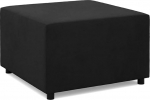 Mebligo - Jalgpadi tugitoolile 70 x 70 cm Neo Collection, Mugav padi, Pouf tool, valmistatud kvaliteetsetest materjalidest, istmepadi, jalapadi polsterdatud tugitoolile, must