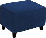 Sametist pl&uuml;&uuml;sist kate 1 t&uuml;kk kuju sobib Stretch ristk&uuml;likukujuline kokkupandav Ottoman Slipcover eemaldatav jalahoob kaitsevad jalatoe elastne p&otilde;hi (XL, merev&auml;gi)