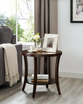 Roundhill Furniture OE0020EP Perth kaasaegne &uuml;mmargune k&uuml;ljelaud riiuliga Espresso