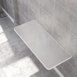 Klapptisch zur Wandmontage, klappbar, Werkbank, Schreibtisch f&uuml;r kleine R&auml;ume, Edelstahl, Tropfenblatt-Design (suurus: L 120 x B 60)