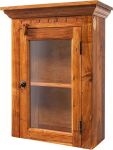 MASSIVMOEBEL24.DE Oxford rippuv vitriinkapp Akaatsia v&auml;rvi helepruun lakitud Suurus: 52 x 24 x 69 cm (B x S x K x K)