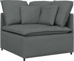 vidaXL Modulaarne nurgadiivan koos pehmendusega tumehall 100cm Modulaarne diivan nurgadiivan kangas kaasaegne