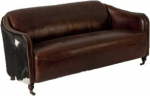Club Dallas Cow 3-kohaline vintage nahast diivan