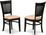 East West Furniture VAC-BLK-C Vancouveri s&ouml;&ouml;gitoolid linasest pehmendusega puidust