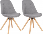 WOLTU&reg; 2 x s&ouml;&ouml;gitoa toolid 2-st kangastoolist / k&ouml;&ouml;gitool / puidust raam antiiknaha v&auml;limusega