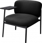 COMHOMA Lounge Chair, l&otilde;&otilde;gastav tool, Wing Chair, kaasaegne, metallist jalgadega polsterdatud tool, &uuml;hekohaline diivan elutuppa, magamistuppa, aeda, must