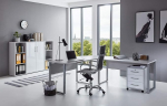 Kontorim&ouml;&ouml;bli komplekt Office Combination Office Edition helehall valge matt - Made in Germany - (komplekt 02)