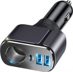 Sigaretis&uuml;&uuml;taja USB, 56 W [PD3.0 + Dual QC3.0] auto USB adapter, [60&deg; reguleeritav] autolaadija, 4-in-1 autolaadija kiirlaadija iPhone 14/13/12/11/XS/X/XR, iPad, Samsung Galaxy S22/S21, Pixel jne. jaoks