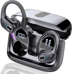 Aptkdoe In Ear Kopfh&ouml;rer Kabellos Sport, Bluetooth 5.4 Kopfh&ouml;rer mit ENC Mic, 75 Std Spielzeit, Anpassung &uuml;ber die App, Hi-Fi Stereo, IP7 Wasserdicht Ohrh&ouml;rer LED Anzeige mit Ohrhaken f&uuml;r Joggen/Gym
