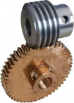 0.8 moodul Worm Gear 1 kuni 50 Speed Ratio 0.8M 50 hammastega Tin Bronze Turbine Gear 8mm Bore Turbine Shaft Cylinder Pinion