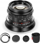 PERGEAR 35mm F1.4 Full Frame Manual Focus Lens Compatible with Sony E-Mount Cameras A7RII A7RIII A7RIV A7S A7SII A7SIII A9 A7C A6400 A6000 A6600 A6100 A6500 A6300 (Black)