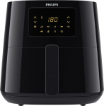 Philips Essential Airfryer XL - 6,2 l, frit&uuml;&uuml;r ilma &otilde;lita, Rapid Air kuuma&otilde;hutehnoloogia, puuteekraan, NutriU rakendus koos retseptidega, 2000 W, 15 x 15 x 14 cm, must (HD9270/90)