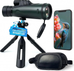 Zoom-monokkel 10-30 x 50 koos statiivi ja k&auml;terihmaga [IPX4, FMC & BAK4], sobib t&auml;iskasvanutele, HD-lairivaate teleskoop, monokkel &ouml;&ouml;sel, vetth&uuml;lgav, jahilaskmiseks, matkamiseks, koos