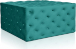 DESHOME Sametist n&ouml;&ouml;pidega istmepadi 83 x 83 x 44 cm - Pouffe diivanile, elutuppa, magamistuppa, istmepadi, Teti (petrool)