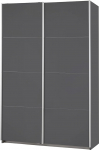 rauch m&ouml;belwerke gmbh Caracas Sliding Door Wardrobe, Engineered Wood, Grey-Metallic, 136 x 210 x 62 cm