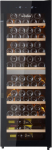 LichtLuxus Wine Fridge 2 Zones 71 Bottles Freestanding Drinks Fridge with Glass Door, 5-10&deg;C/12-20&deg;C, UV Protected Glass Doors, LED Lighting