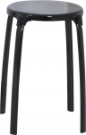 Ridder Bathroom Bathroom-stool, round, PREMIUM Range' Design, Diameter 30 x 46.5 cm, Black/Silver