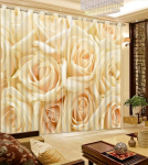 YOITS Custom Yellow Rose 3D Blackout Curtains for Living Room Bedding Kitchen Room Hotel Office Sofa Decoration (W280&times;(H) 250cm
