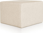 Deshome Pouf Stool Footrest 63 x 63 x 44 cm Water-Repellent Fabric: Modern Design Pouf for Sofa Living Room Bedroom Pouffe Pouffe Minerva Beige