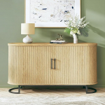 Sideboard Buffet kapp koos hoiuruumiga, Suur Buffet kapp koos Tambour, Sideboard Buffet reguleeritavate riiulitega, Multifunktsionaalne ribakapp Konsoolikapp jaoks