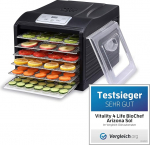 BioChef Arizona Sol Deh&uuml;draator 6 roostevaba terasekambriga pluss digitaalne taimeri + termostaat, 1 x mittekleepuv kile, 1 x peene v&otilde;rgusilma sisseehitatud matt, 1 x kogumisalus (must).