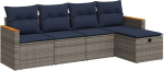 Garten-Sofagarnitur mit Stauraum & Fu&szlig;hocker - PE-Rattan, 55x53x34 cm, f&uuml;r Terrasse und Innenhof Model3325904