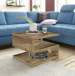 Dmora - Gianni kohvilaud, elutoa kohvilaud, madal panipaik, kohvilaud, 55 x 55 x 41 cm, vaherpuu