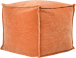 Main + Mesa Terracotta Square Velvet Boho Style Stool 18" x 18" x 16"
