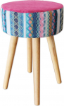 King Home S1706012 Stool Fantasy Kd, Fuchsia, 36X36X45H