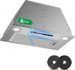 KICHPOWER pliidikupu 52 cm, sisseehitatud v&auml;ljat&otilde;mbepuhasti, 400 m&sup3;/h, 3 v&otilde;imsustasemet ja v&otilde;imendav funktsioon, žestide juhtimine, puutetundlik juhtimine, v&auml;ljat&otilde;mbepuhasti / ringlusseade aktiivs&ouml;efiltriga ja suitsuanduriga