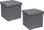 Bonlife istekirstu hoiukast Jalahoopade kirstud Kokkupandav v&auml;ljaheide koos hoiuruumiga Linane pakett 2 halli 32 x 32 x 32 cm